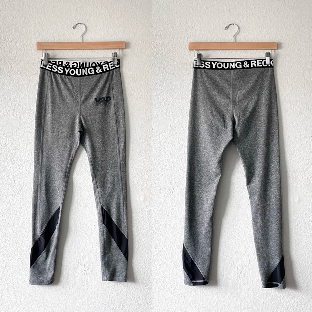 Young & Reckless Dark Gray Marled Mesh Leggings